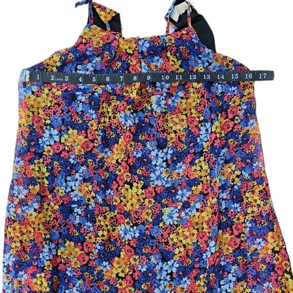 Melloday Women's Yellow/Blue Flowy Floral Maxi Dress Size X-Small NWOT - Picture 10 of 10